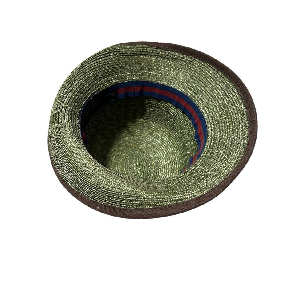 Goorin Bros Women's Hat Ms. Melissa Cloche Wheat Straw Hat Olive Green Rare HTF - Picture 12 of 13